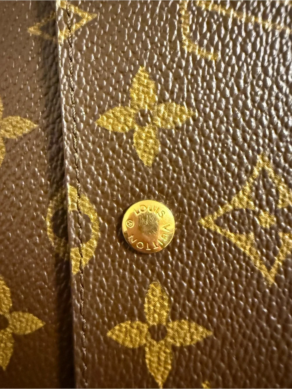 Louis Vuitton Monogram Canvas Wallet with Gold Chain